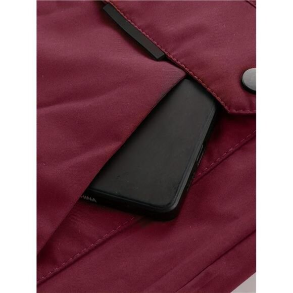 NWT Men's Burgundy Plaid Lined Hooded Jacket | Windbreaker Coat - Picture 8 of 10